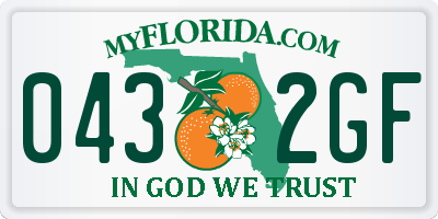 FL license plate 0432GF
