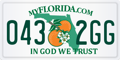 FL license plate 0432GG