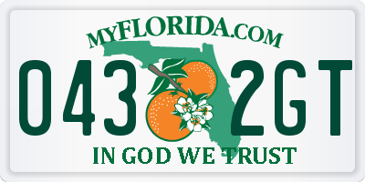 FL license plate 0432GT