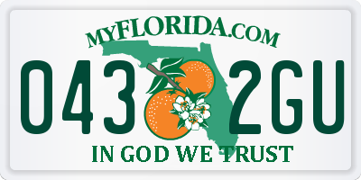 FL license plate 0432GU