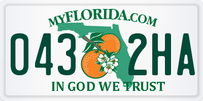 FL license plate 0432HA