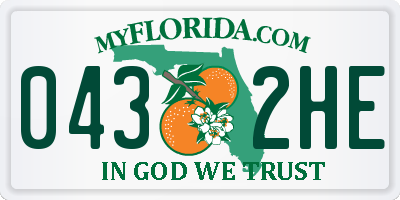 FL license plate 0432HE