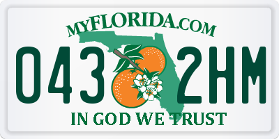 FL license plate 0432HM