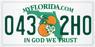 FL license plate 0432HO