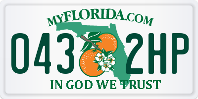 FL license plate 0432HP