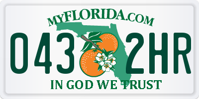 FL license plate 0432HR