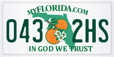 FL license plate 0432HS