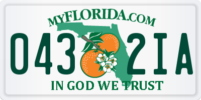 FL license plate 0432IA