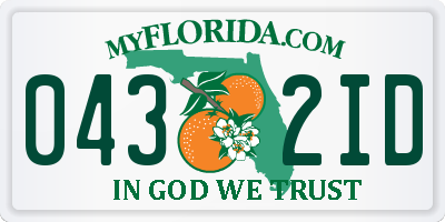 FL license plate 0432ID