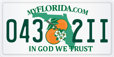 FL license plate 0432II