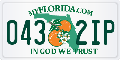 FL license plate 0432IP