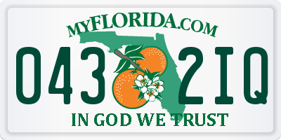 FL license plate 0432IQ