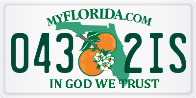 FL license plate 0432IS