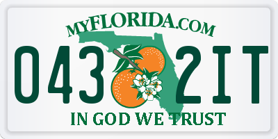 FL license plate 0432IT