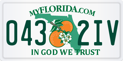 FL license plate 0432IV