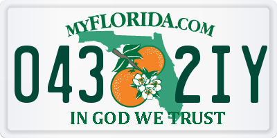 FL license plate 0432IY