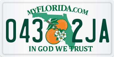 FL license plate 0432JA