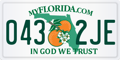 FL license plate 0432JE