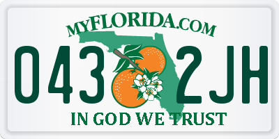 FL license plate 0432JH
