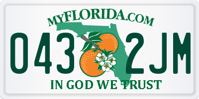 FL license plate 0432JM