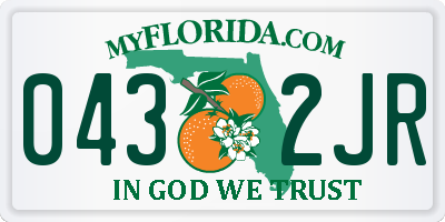 FL license plate 0432JR