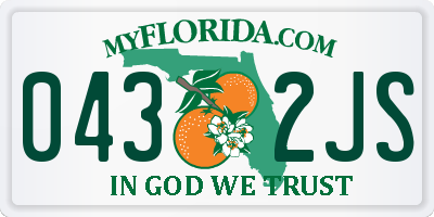 FL license plate 0432JS