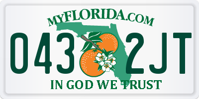 FL license plate 0432JT