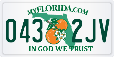 FL license plate 0432JV