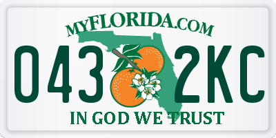 FL license plate 0432KC