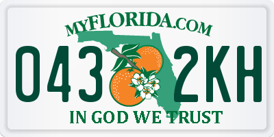 FL license plate 0432KH