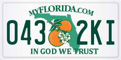 FL license plate 0432KI