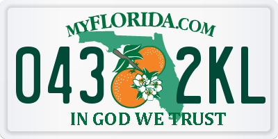 FL license plate 0432KL