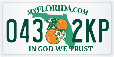 FL license plate 0432KP