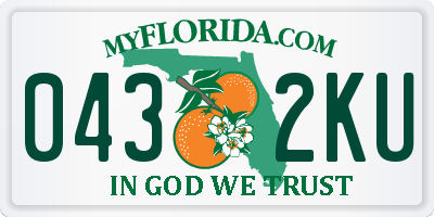 FL license plate 0432KU