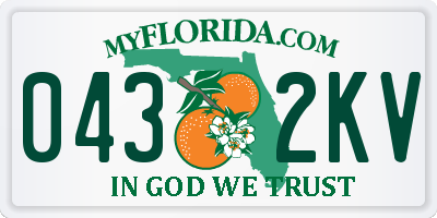 FL license plate 0432KV