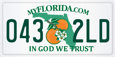 FL license plate 0432LD