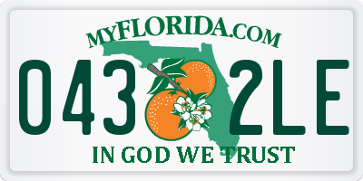 FL license plate 0432LE
