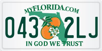 FL license plate 0432LJ