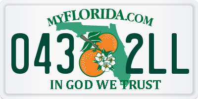 FL license plate 0432LL