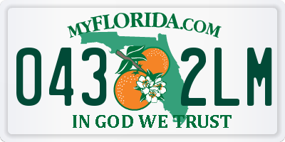 FL license plate 0432LM