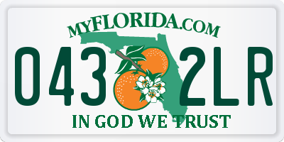 FL license plate 0432LR