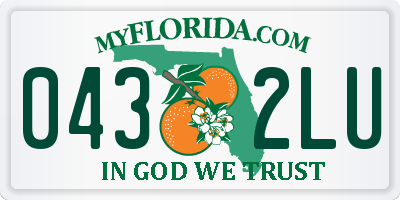 FL license plate 0432LU