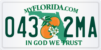 FL license plate 0432MA