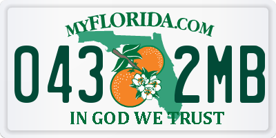 FL license plate 0432MB