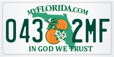 FL license plate 0432MF