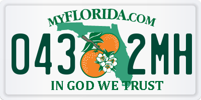 FL license plate 0432MH