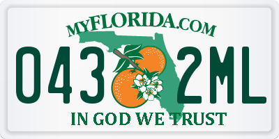 FL license plate 0432ML