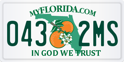 FL license plate 0432MS