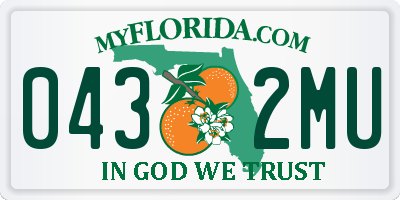 FL license plate 0432MU