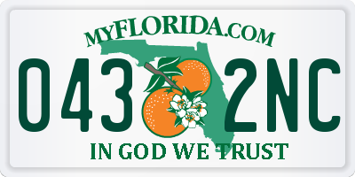 FL license plate 0432NC